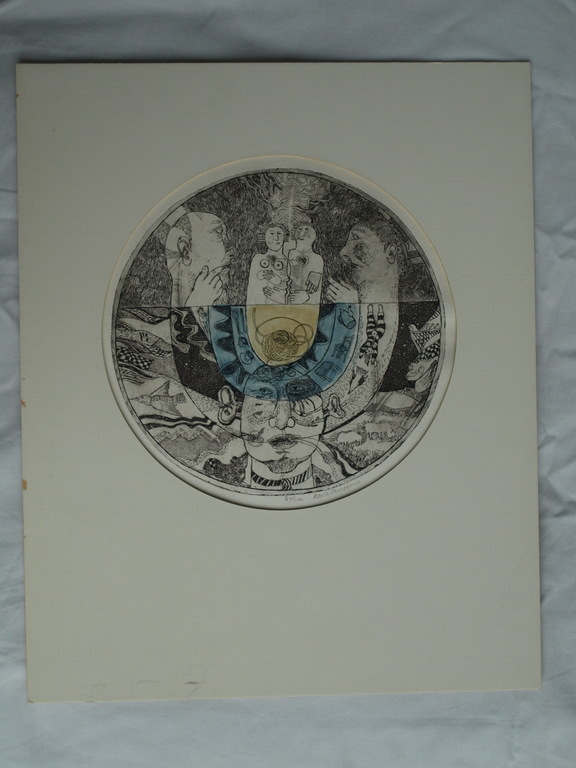 Karin Campfens : Ronde ets, Zonder titel – nr 67 van 100 ex.  kopen? Bied vanaf 1!