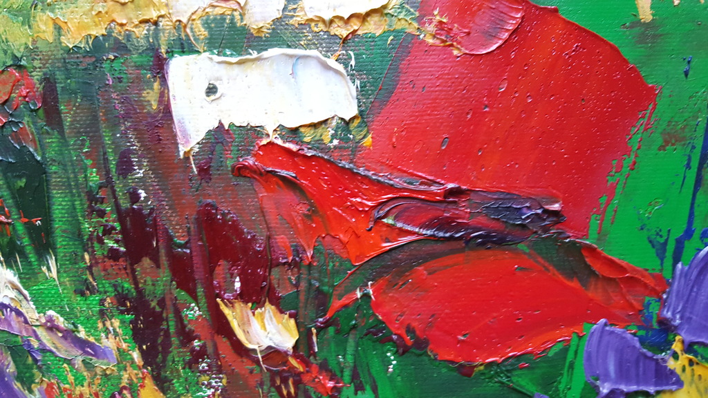 Gagik Manoukian (1952) - klaprozen-  Acrylverf op doek, gesigneerd r.o. kopen? Bied vanaf 325!