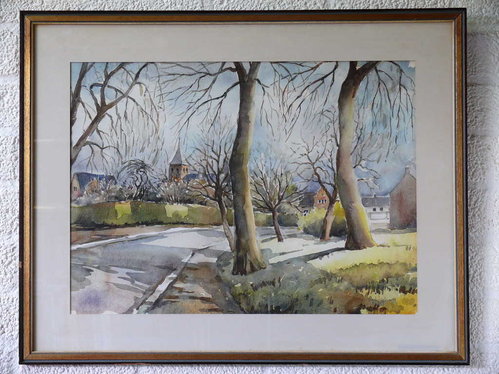 Dries Vandeweghe, Aquarel, St. Martens Latem kopen? Bied vanaf 30!