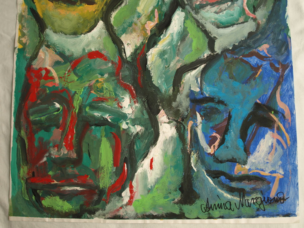 Anina Margiono – Acrylverf – Portretten – Gesigneerd  kopen? Bied vanaf 35!