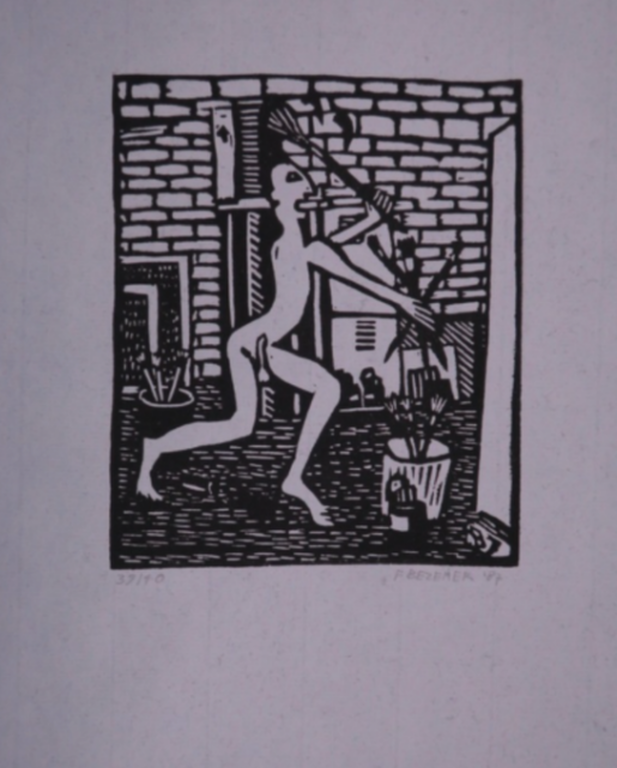 Frank Bezemer: Lino op Japans papier, Zonder titel kopen? Bied vanaf 1!