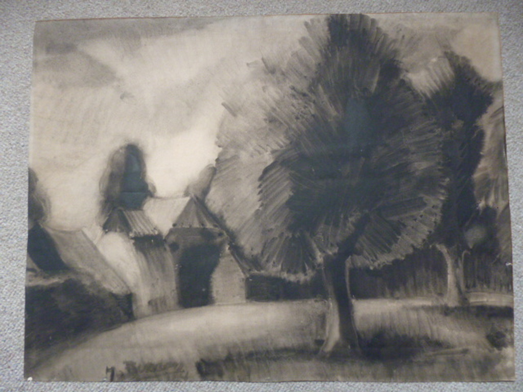 Jo Bezaan - tekening - Boerderij verkocht voor € 45!