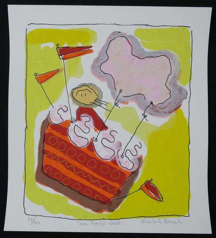 Geke uit de Bosch: Zeefdruk, Een hapje wolk (geel) kopen? Bied vanaf 1!