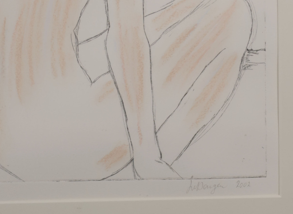 Iris van Dongen: Handgekleurde ets en collage, Wit - Ingelijst kopen? Bied vanaf 20!