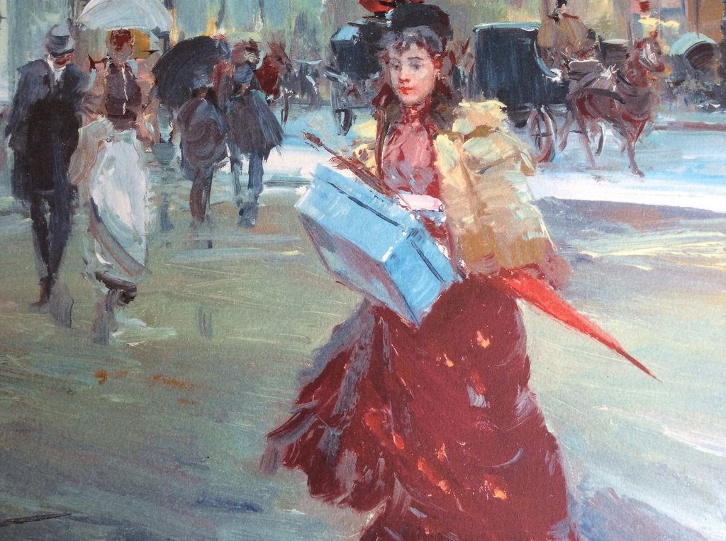 Juan Soler lithografie Parijse straatscene  kopen? Bied vanaf 100!