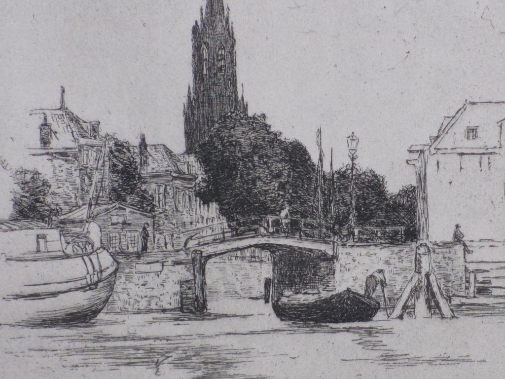 Philip Zilcken, Het Mallegat Delft, Litho kopen? Bied vanaf 45!