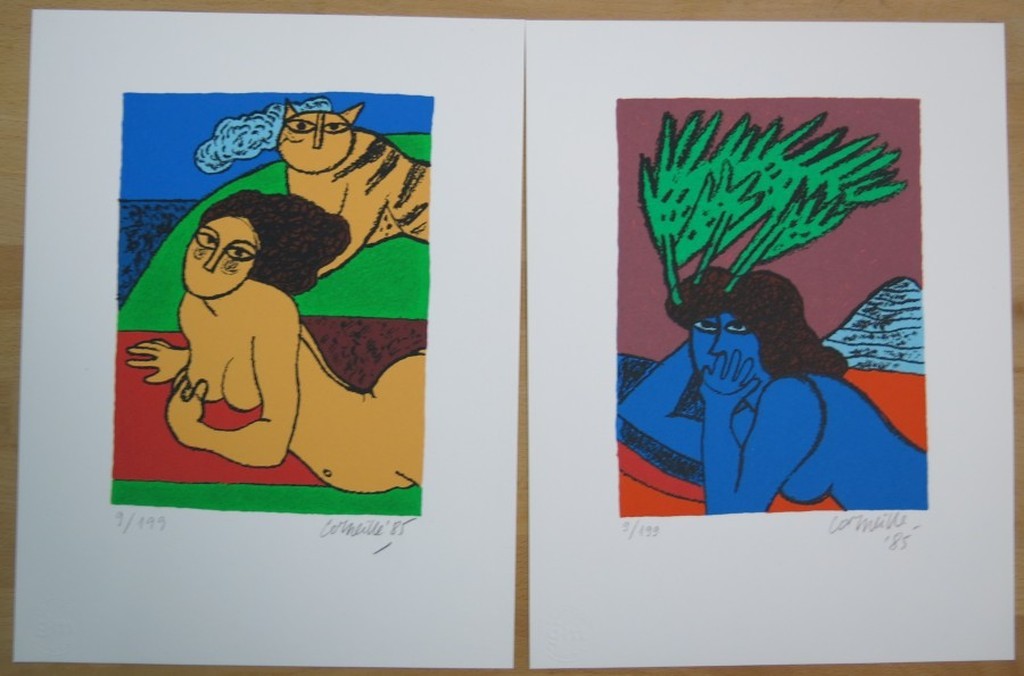 Corneille: Portfolio 4x Zeefdruk, Mediterrannee kopen? Bied vanaf 350!