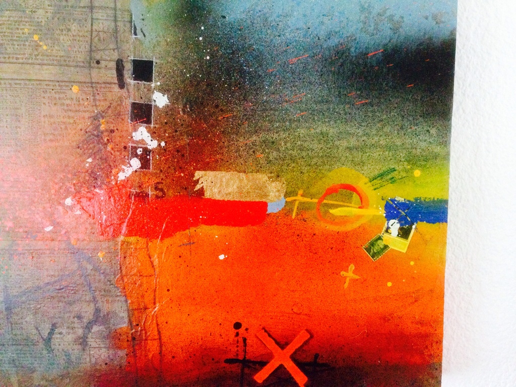 Theo koster, schilderij gemengde techniek . Titel travelling 1 kopen? Bied vanaf 1!