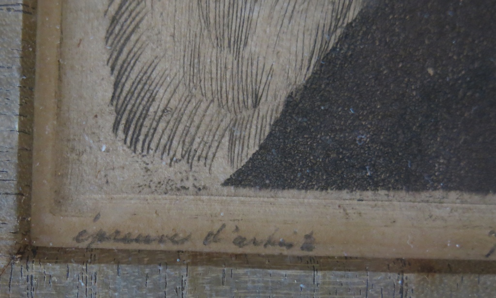 Twee geitjes: 1x lino Jan Veringa + 1x ets (onbekend gesigneerd) - Ingelijst kopen? Bied vanaf 20!