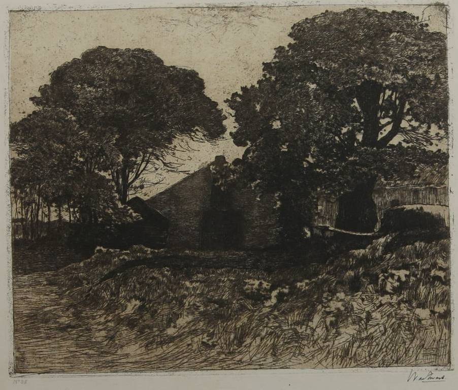 Willem de Zwart: Ets, Boerderij in Dekkersduin kopen? Bied vanaf 50!