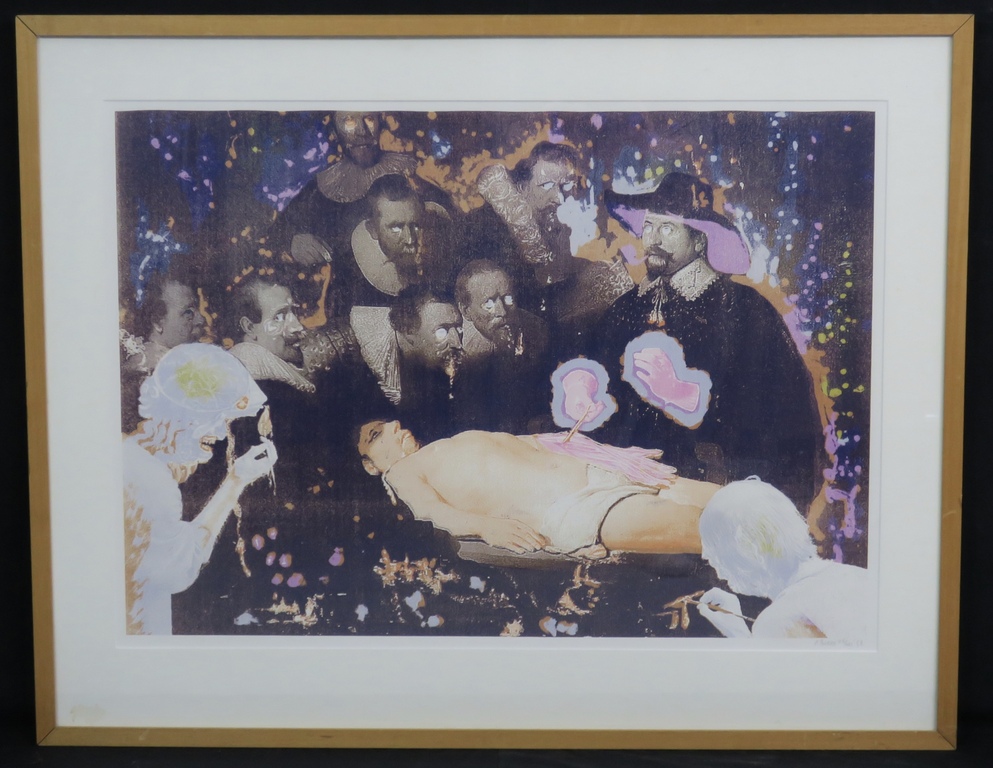 Rob Birza: Zeefdruk, De Anatomieles -Ingelijst kopen? Bied vanaf 60!