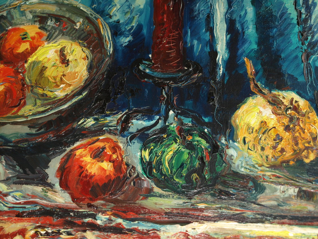 Jan Makkes : olieverf op doek – Stilleven – Gesigneerd & ingelijst – 1968 kopen? Bied vanaf 1!