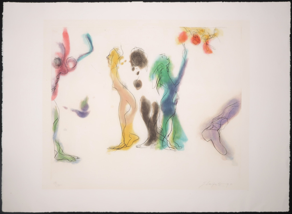 Ger Lataster: Droge naalde en aquatint, Compositie met figuren kopen? Bied vanaf 1!