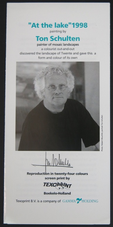 Ton Schulten: Zeefdruk op zijde, At the lake kopen? Bied vanaf 50!