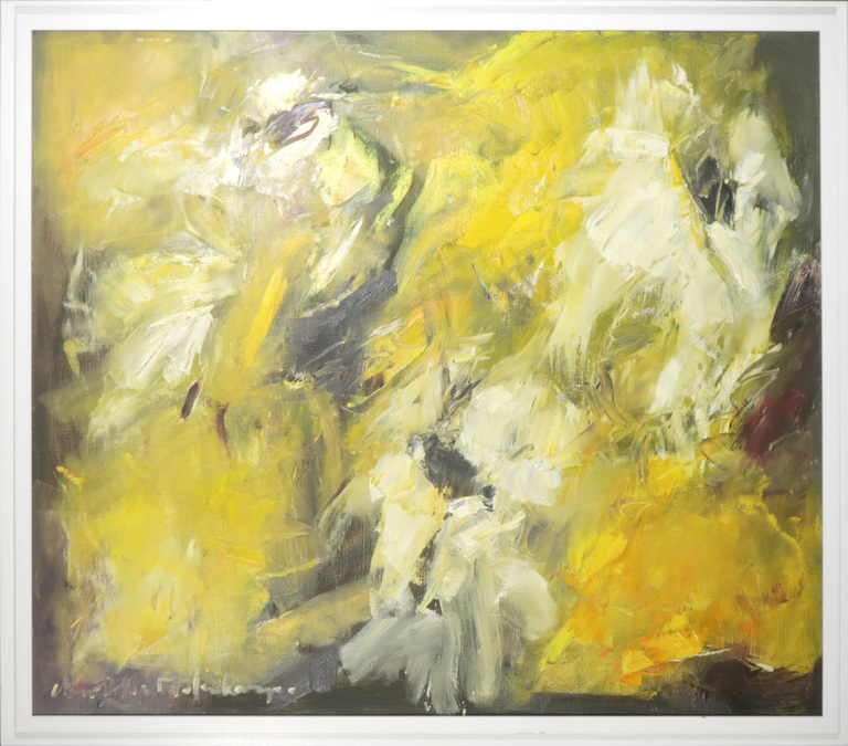 Charlotte Molenkamp: Olieverf op doek, Zonder titel - Ingelijst (Groot) verkocht voor € 2200!