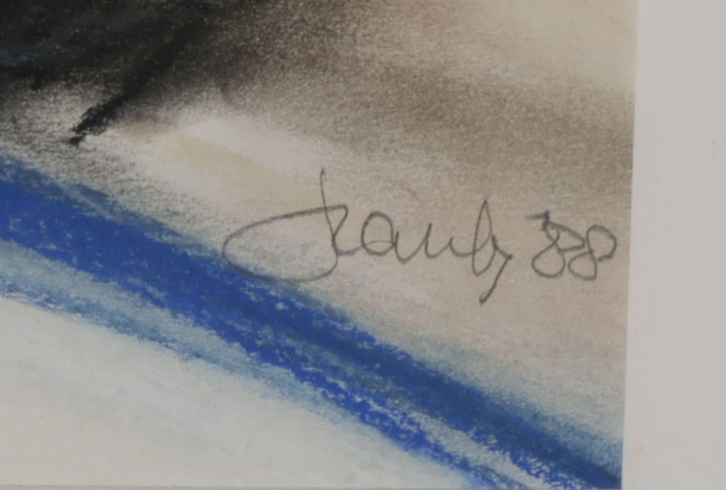 Onbekend gesigneerd: Pasteltekening, Eend - Ingelijst kopen? Bied vanaf 1!