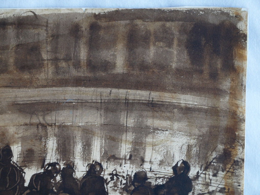 Gerard Hordijk : Aquarel / gewassen inkt , In het theater – ca 1930   kopen? Bied vanaf 1!