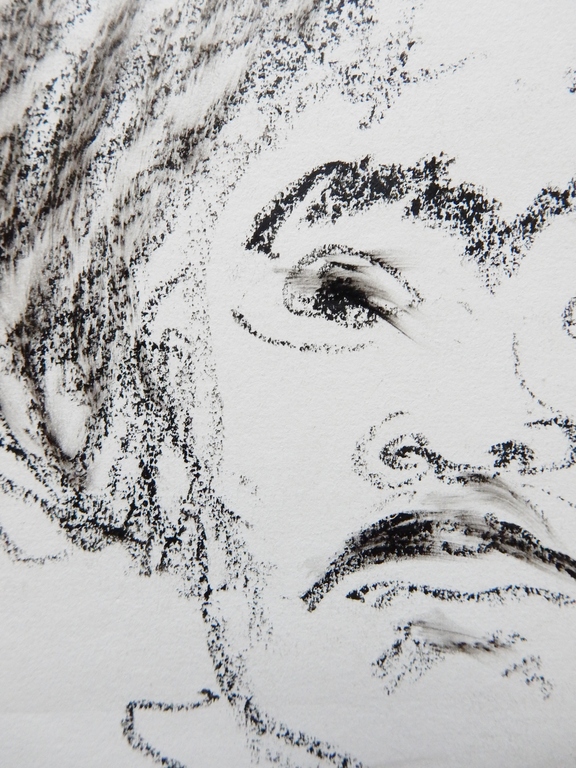 Harm Kamerlingh Onnes (1893-1985) - Tweemaal portret in houtskool kopen? Bied vanaf 1!