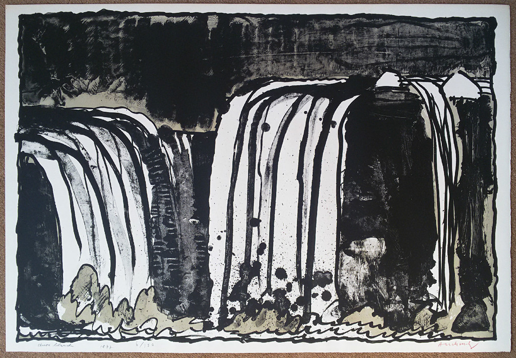 Pierre Alechinsky - Chute Blanche, litho (groot) kopen? Bied vanaf 900!