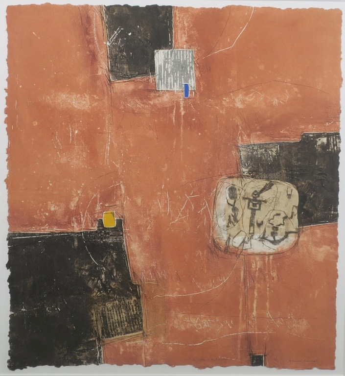 Bernard Remusat: Carborundum, En Vallee de Fontanalba - Ingelijst (groot) verkocht voor € 70!