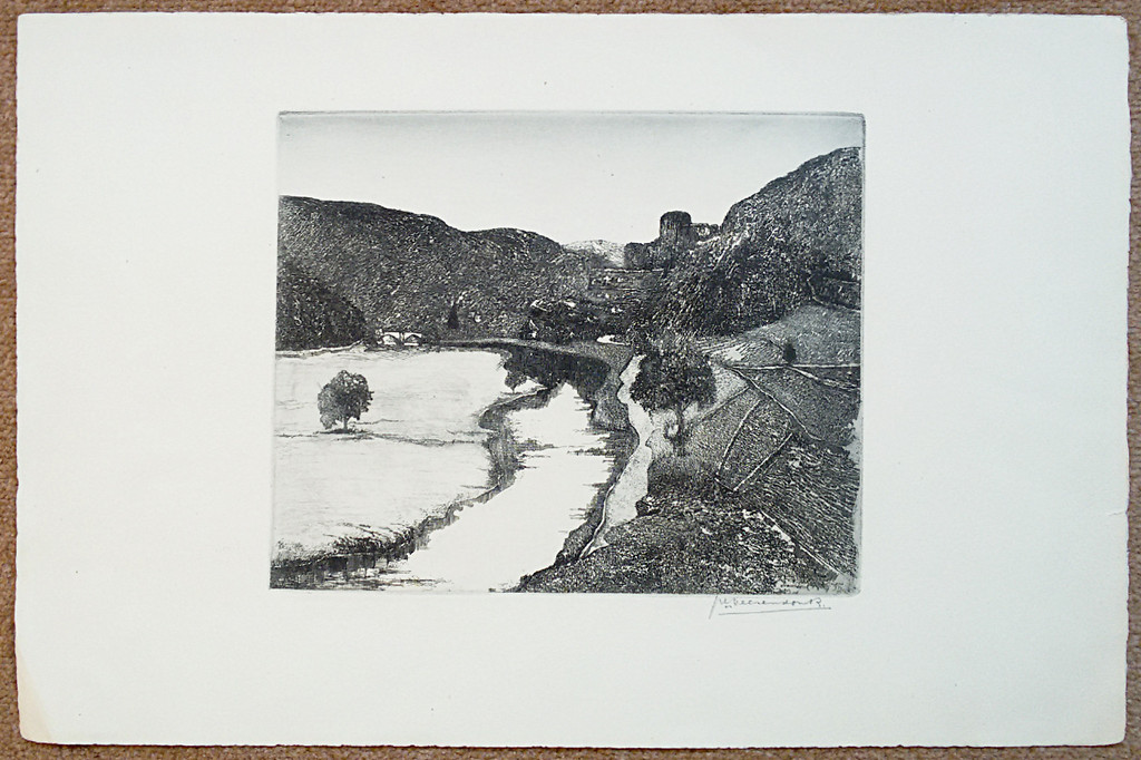 Laatste keer: Theo Beerendonk - Heuvellandschap, ets kopen? Bied vanaf 20!