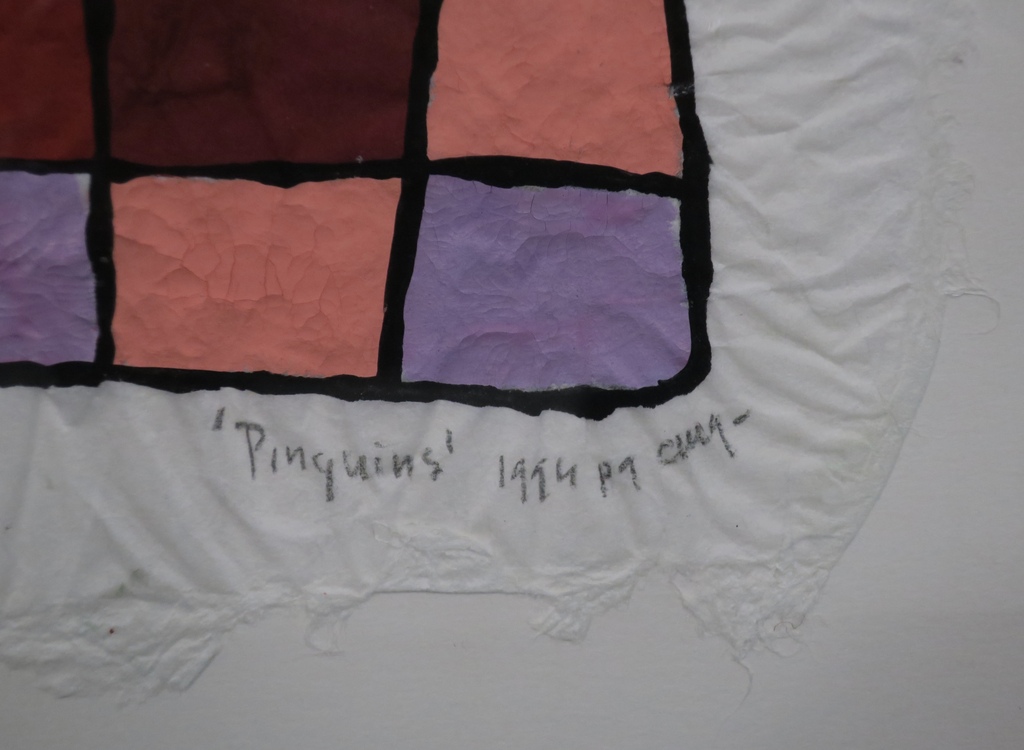 Piet Quekel: Gouache op rijstpapier, Pinguins - Ingelijst kopen? Bied vanaf 1!