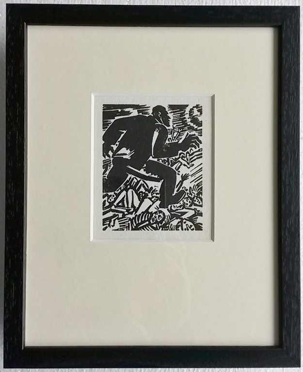 Frans Masereel, houtsnede: Eroberer, 1949 verkocht voor € 55!