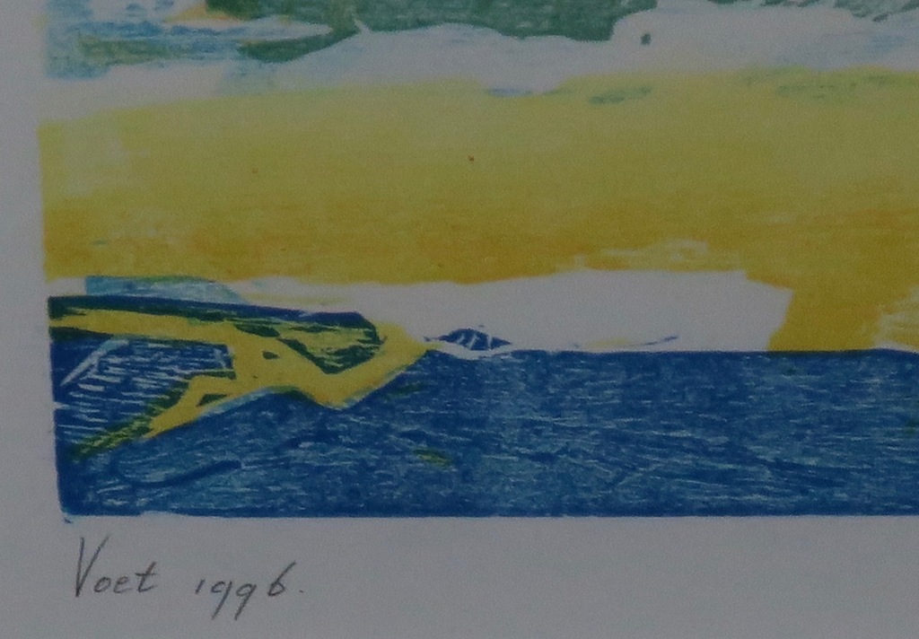 Wilfred Voet: Houtsnede, Landschap -Ingelijst  kopen? Bied vanaf 1!