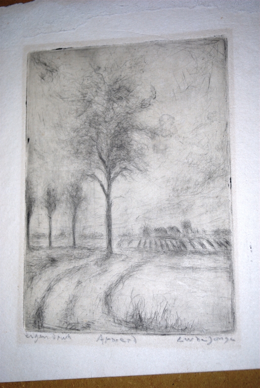 Ids Wiersma en L.W.de Jonge - 2 handgesigneerde etsen, Friesland en Groningen kopen? Bied vanaf 120!