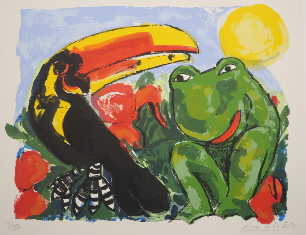John Lie a Fo: Litho, Vogel en kikker kopen? Bied vanaf 20!