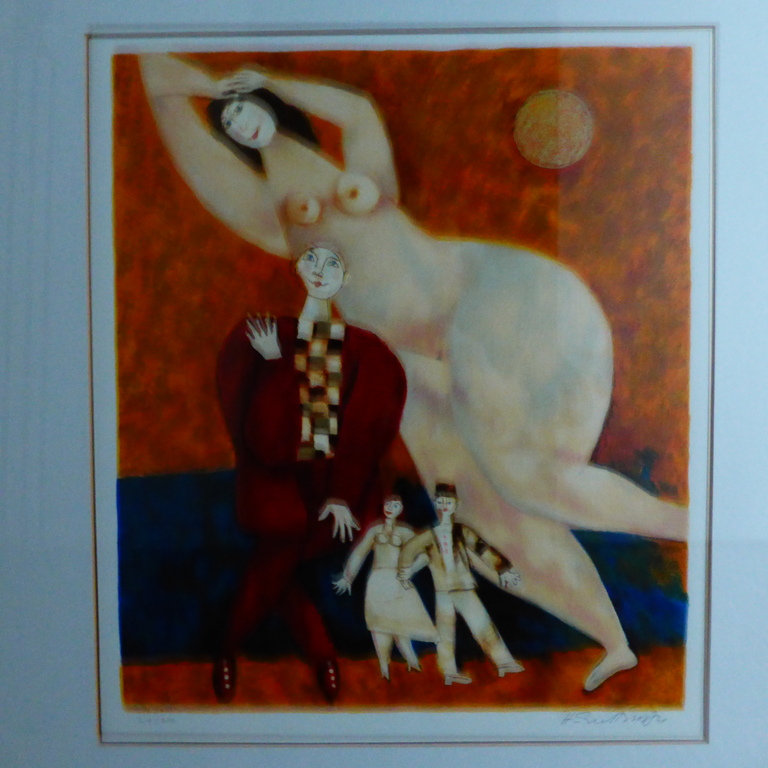 Hrry Guttman Zeefdruk of litho, in een prachtige staat en heel mooi ingelijst verkocht voor € 95!