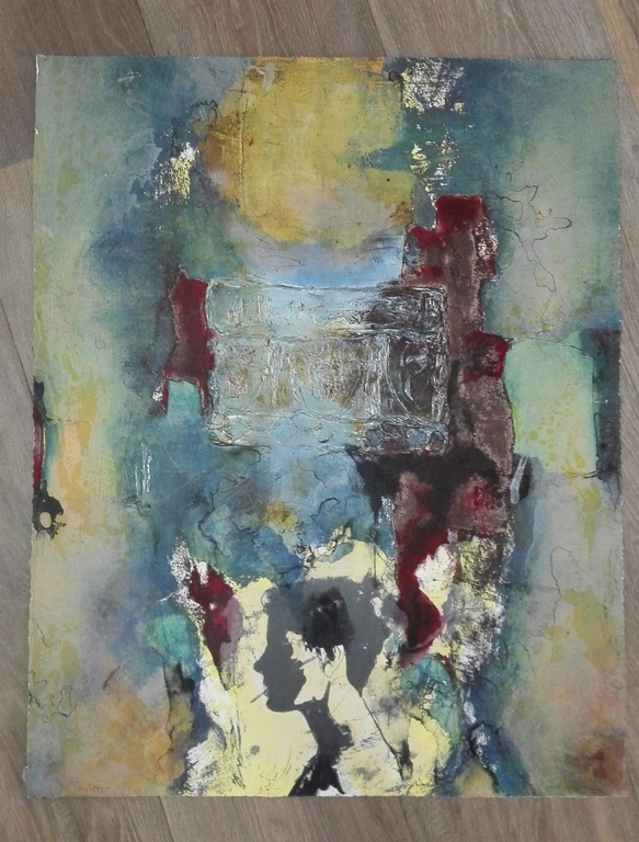 Hans Vanhorck, zeefdruk op papier verkocht voor € 40!