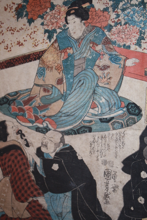 JAPANSE HOUTSNEDE van GROTE MEESTER KUNIYOSHI 1797-1861 kopen? Bied vanaf 115!