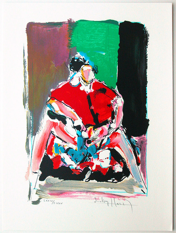 VICTOR HASCH - L' Espagnole, originele kleurenlitho, handgesigneerd kopen? Bied vanaf 45!