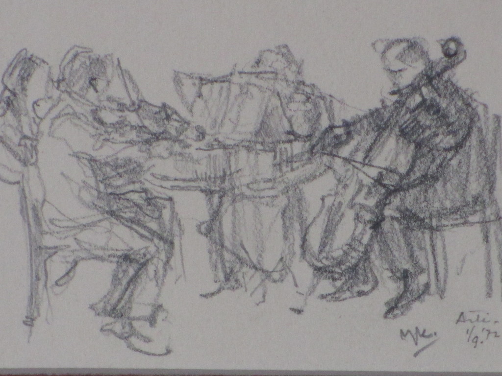 Hendrik IJkelenstam, Strijkkwartet Arti, Tekening kopen? Bied vanaf 45!