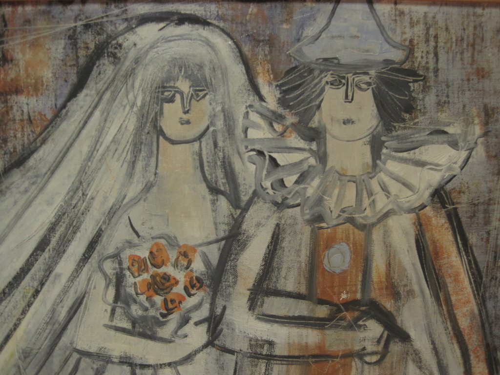 L.Dregely 1932-1990  * Hongarije * olieverf * "het Huwelijk" 1958 kopen? Bied vanaf 1!