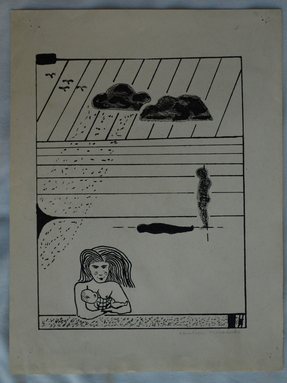 Charlotte Mutsaers : Tekening – Vrouw met baby – gesigneerd  kopen? Bied vanaf 1!