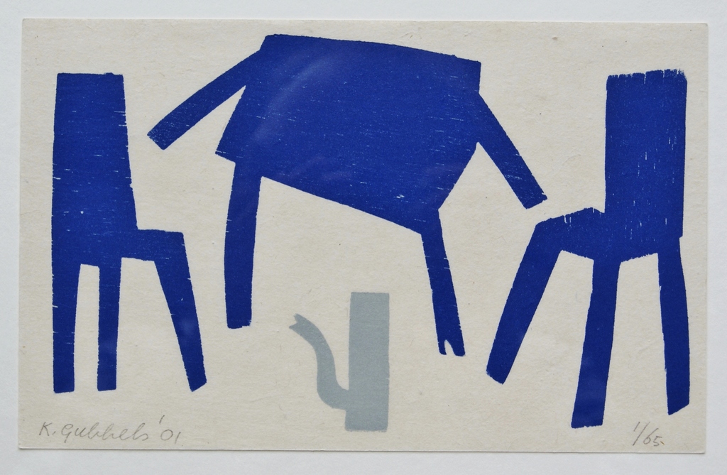 Klaas Gubbels houtdruk - 2001 - oplage 65 ex. kopen? Bied vanaf 325!