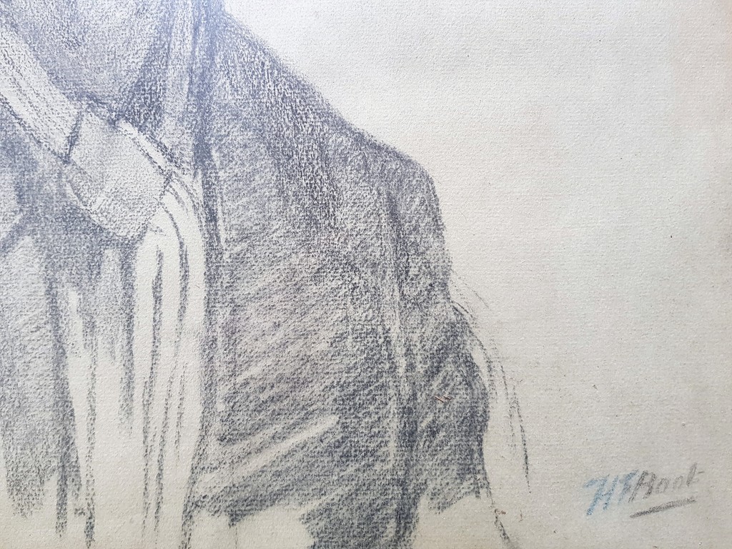 Henri Frederic Boot - Tekening - Zoon van de schilder met aap kopen? Bied vanaf 1!