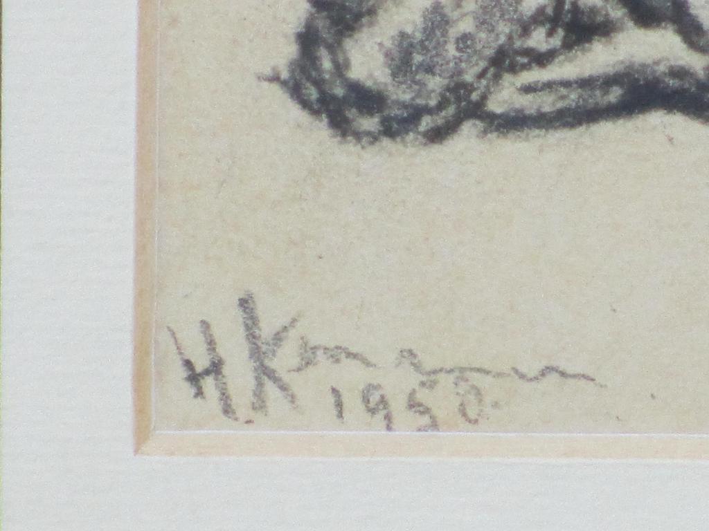 J.H.Kaemmerer, Wild Zwijn, Tekening kopen? Bied vanaf 1!