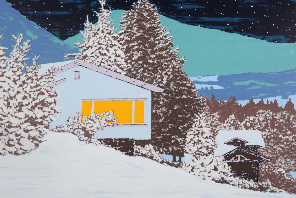 Hjalmar Riemersma: Zeefdruk, Sneeuwnacht kopen? Bied vanaf 1!