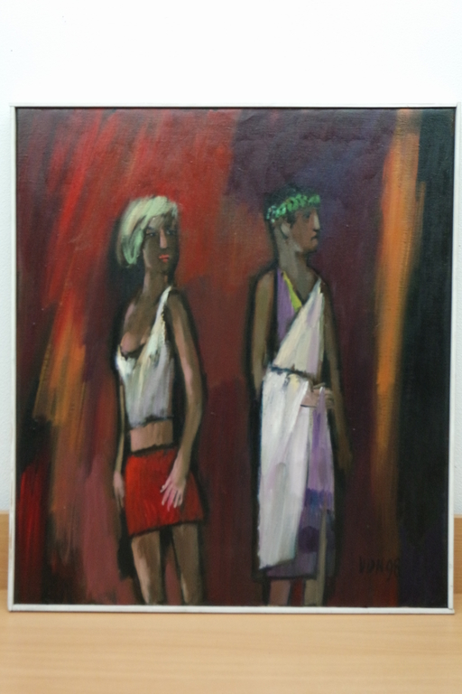 Theo van der Horst (1921-2003) - olieverf op doek - 2 figuren kopen? Bied vanaf 199!