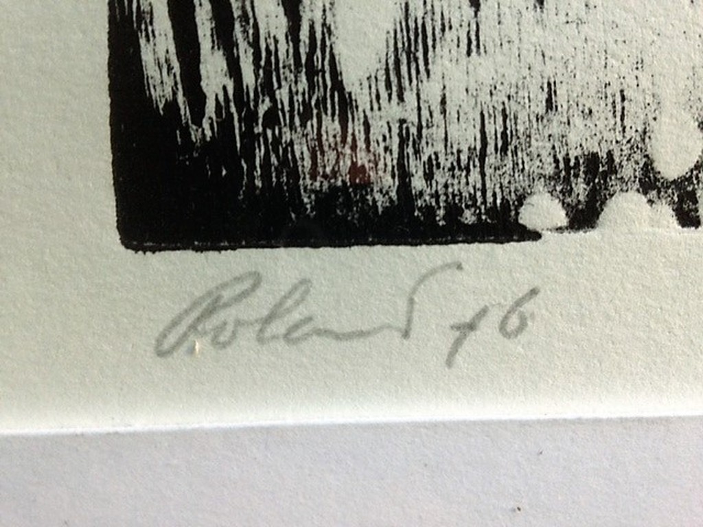 G. Roland, houtsnede, Zonnebloemen kopen? Bied vanaf 10!