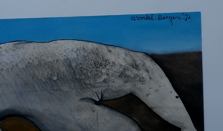 Ans Wortel -  Grote gouache: Al groeiend uiteindelijk weten dat je... - 1971 kopen? Bied vanaf 295!