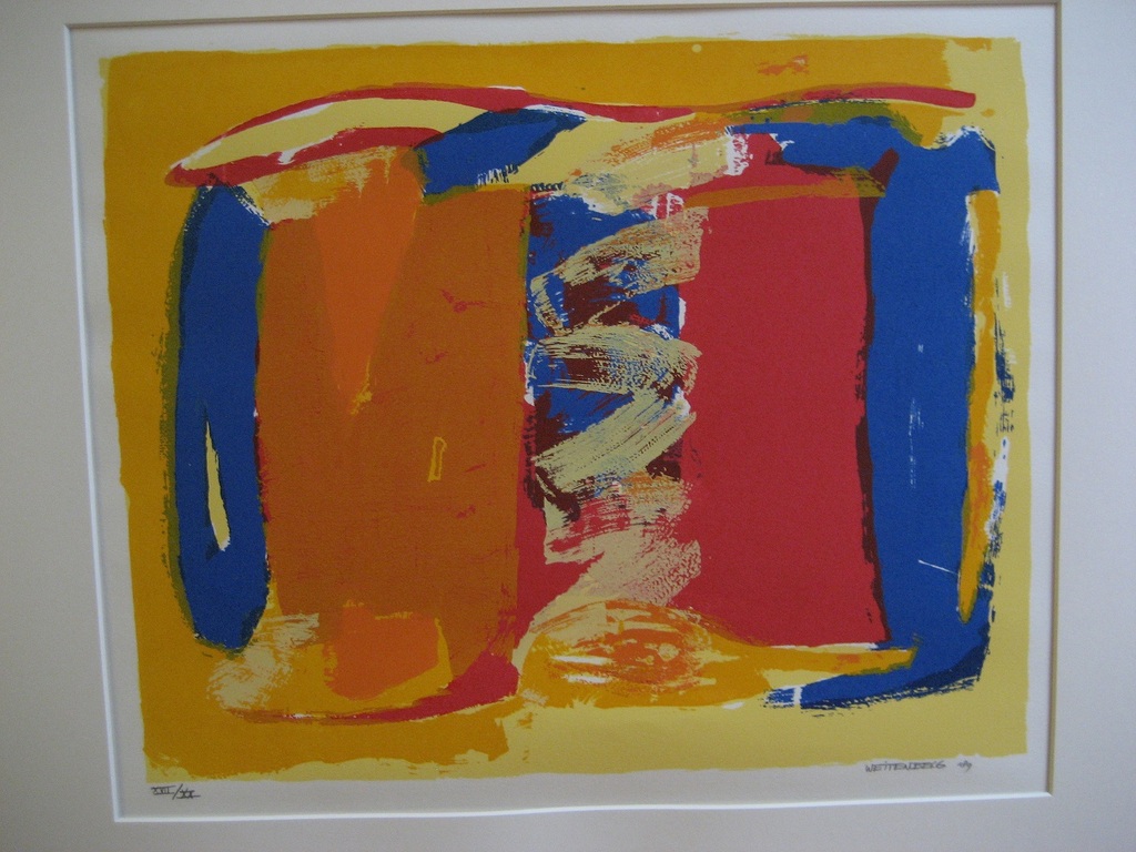 Siebrand Weitenberg - zeefdruk - 'Abstract' verkocht voor € 45!