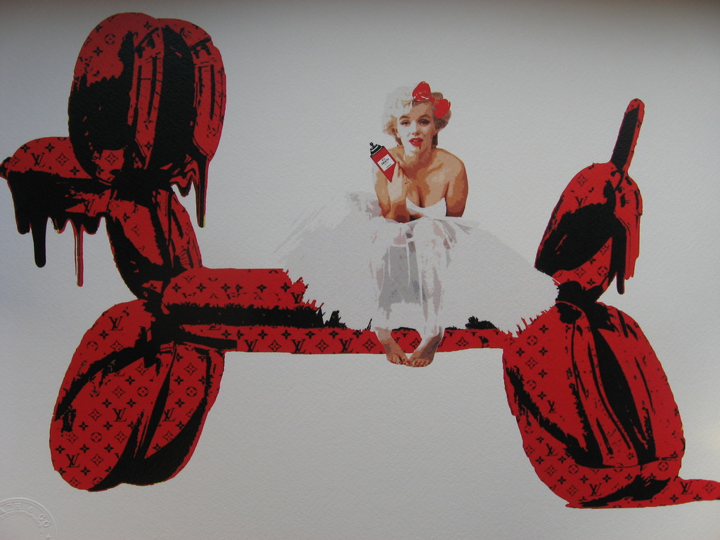 DEATH NYC: 'Marilyn Monroe Dog' - opl. 100 ex. - met COA kopen? Bied vanaf 39!