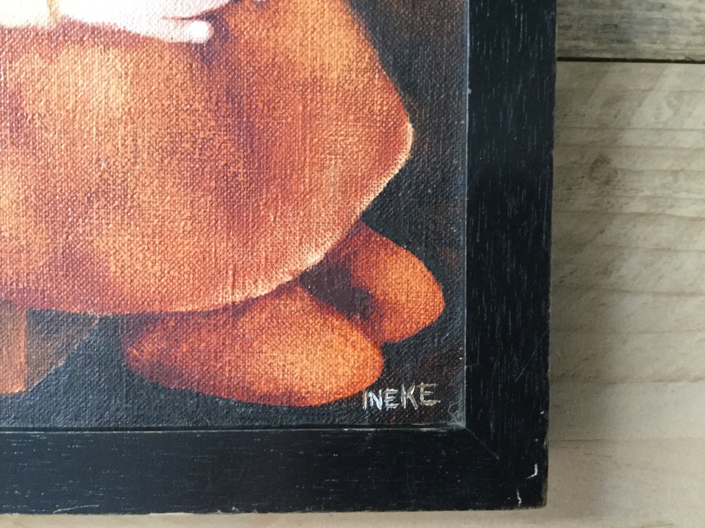 Naïeve schildering: Olieverf op Linnen, Meisje met Pop kopen? Bied vanaf 45!