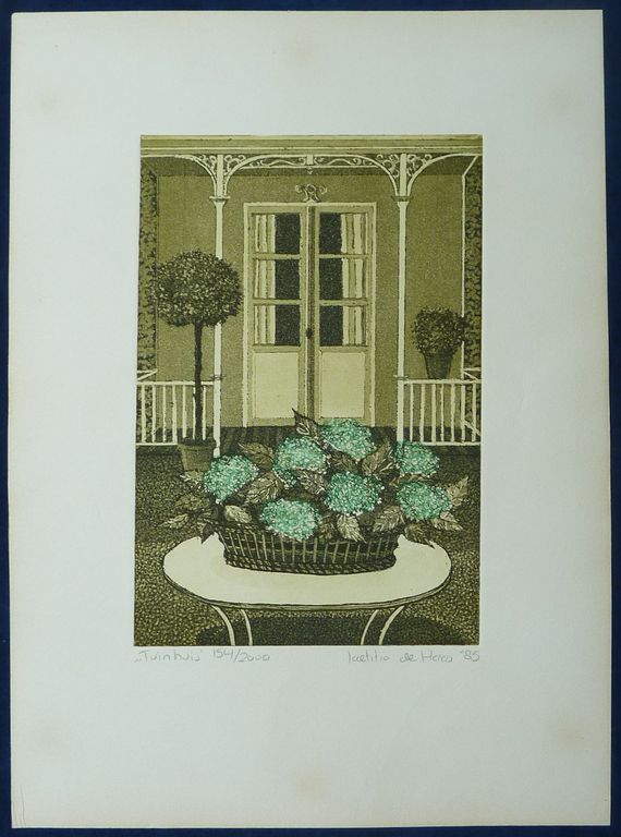 Laetitia de Haas, Kleurenlitho, Tuinhuis kopen? Bied vanaf 10!