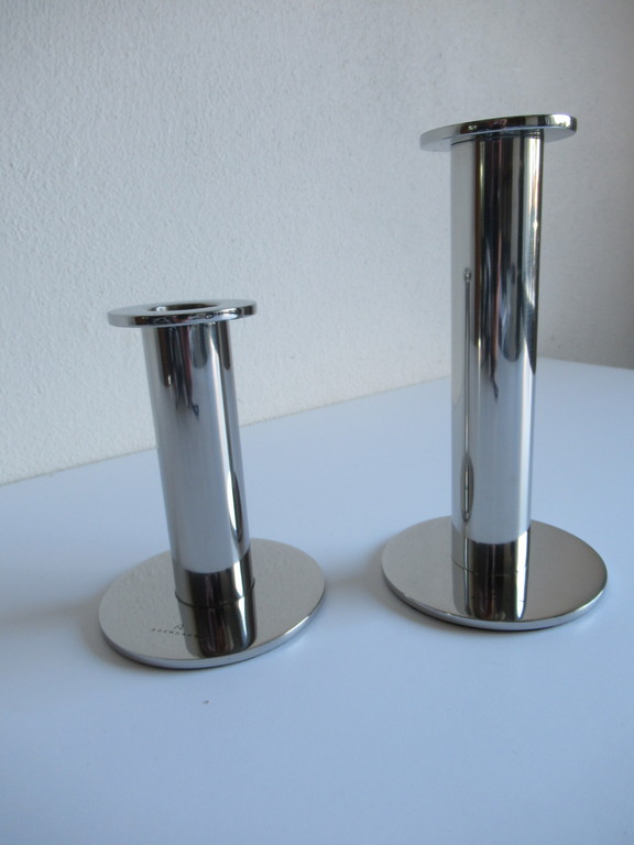 Auerhahn: twee TUBE kaarsenstandaards, RVS  kopen? Bied vanaf 1!