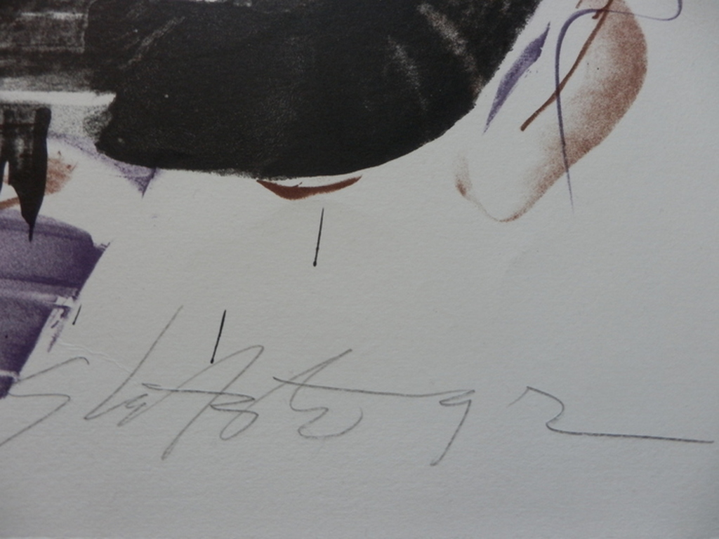 GER LATASTER. Zeer mooie zeefdruk: HET BEEN. 1992. 54/75 kopen? Bied vanaf 175!